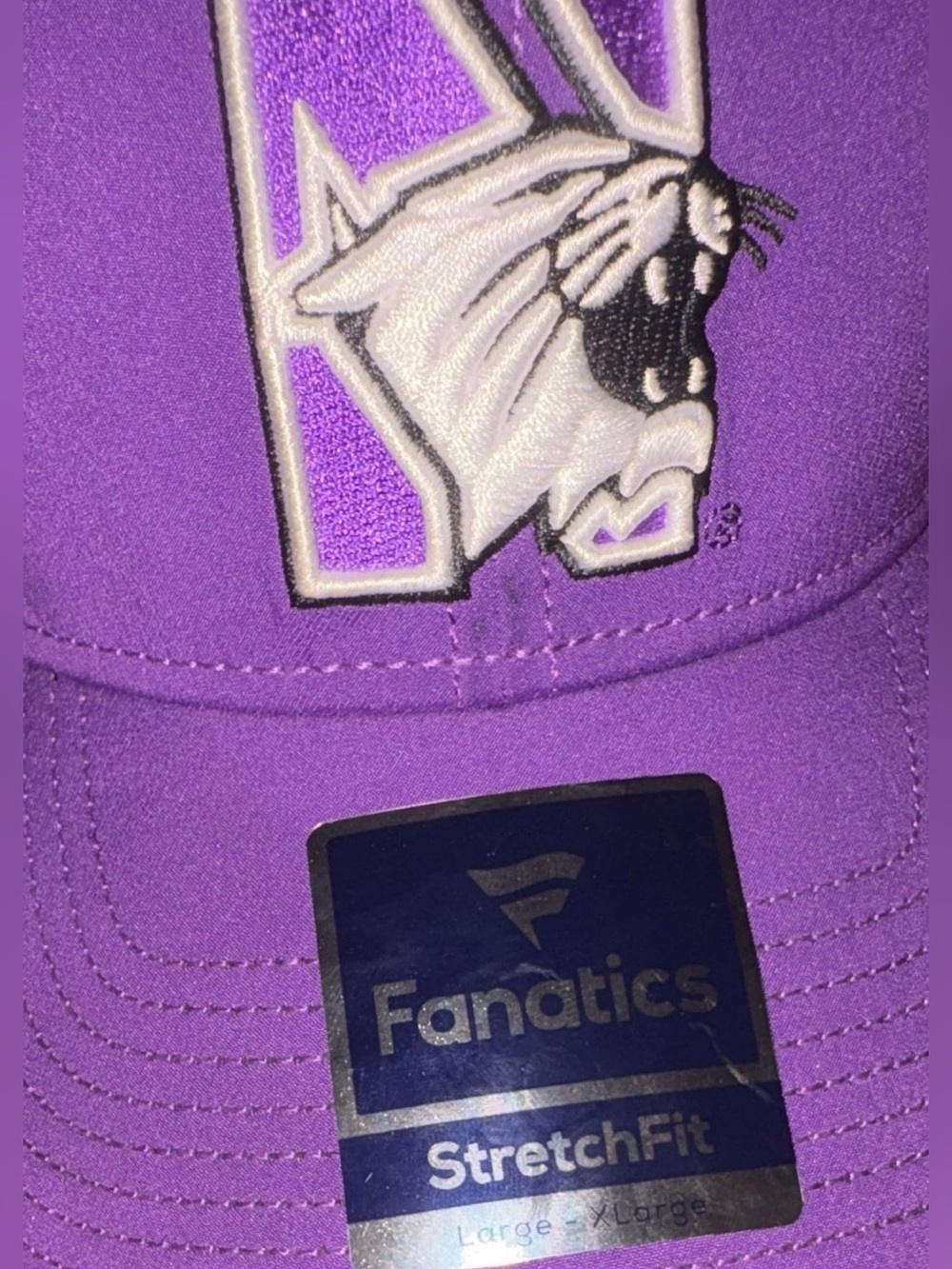 Northwestern Wildcats Hat Fanatics Adjustable Size Large/XL (New W/ Tags) - Picture 3 of 3